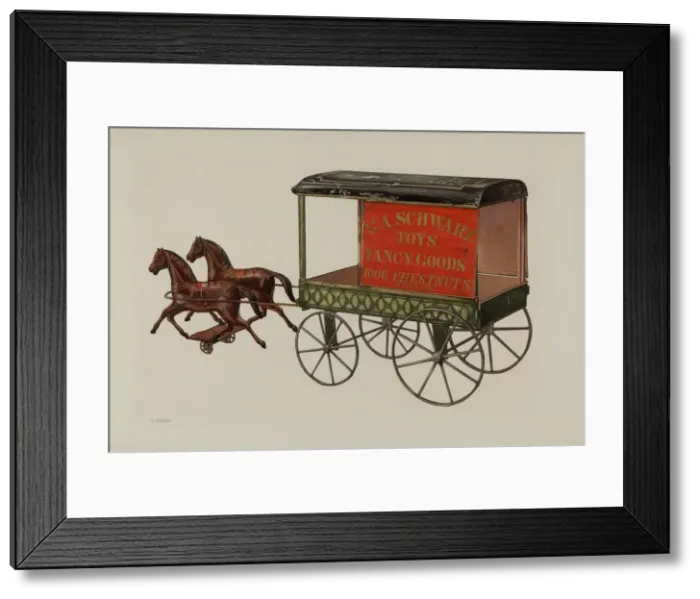 Framed Print : Toy Wagon, 1935 / 1942. Creator: Philip Johnson Framed Print : Toy Wagon, 1935 / 1942. Creator: Philip Johnson