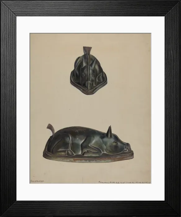 Framed Print : Pa. German Cake Mold, 1935 / 1942. Creator: Walter Hochstrasser Framed Print : Pa. German Cake Mold, 1935 / 1942. Creator: Walter Hochstrasser
