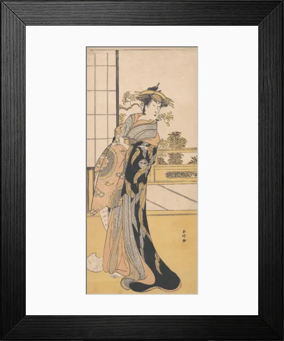 Framed Print : The Actor Segawa Kikunojo 3rd in a Female Role, ca. 1780. Creator: Katsukawa Shunko Framed Print : The Actor Segawa Kikunojo 3rd in a Female Role, ca. 1780. Creator: Katsukawa Shunko