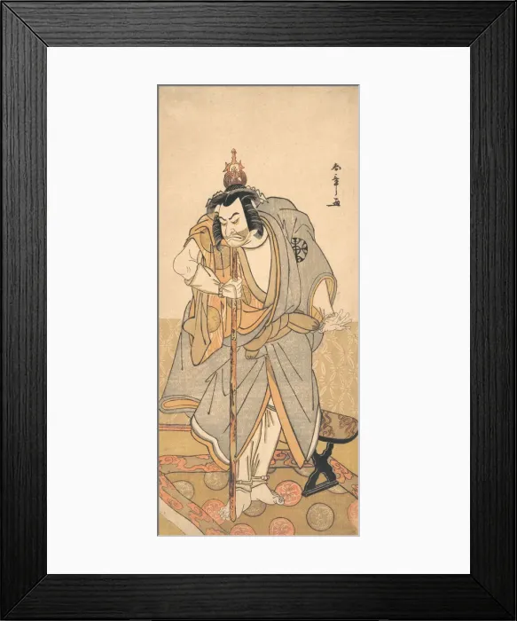 Framed Print : The actor Nakamura Nakazo as a rokuju-rokubu (pilgrim to Buddhist temple), ca. 1780. Creator: Shunsho Framed Print : The actor Nakamura Nakazo as a rokuju-rokubu (pilgrim to Buddhist temple), ca. 1780. Creator: Shunsho
