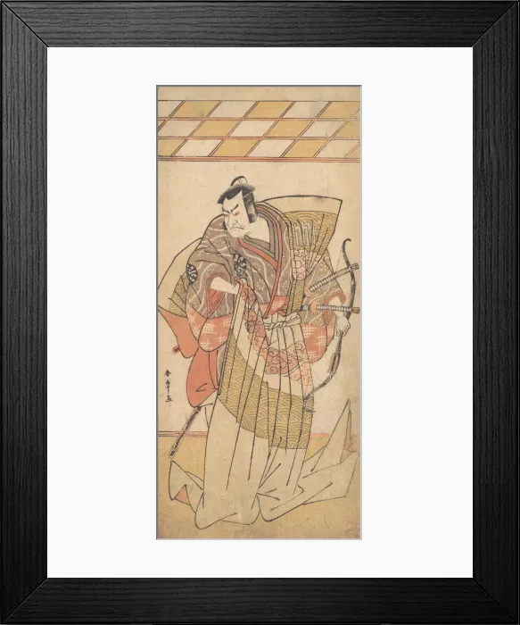 Framed Print : The First Nakamura Nakazo as a Man of High Rank Attired in Naga-Bakama, ca. 1781. Creator: Shunsho Framed Print : The First Nakamura Nakazo as a Man of High Rank Attired in Naga-Bakama, ca. 1781. Creator: Shunsho