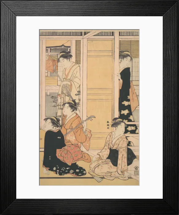 Framed Print : Interior View, ca. 1788. Creator: Katsukawa Shuncho Framed Print : Interior View, ca. 1788. Creator: Katsukawa Shuncho