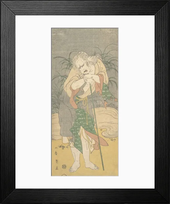 Framed Print : Asao Tamejuro as a Gray-Haired Old Man in Tattered Garments, ca. 1789 Framed Print : Asao Tamejuro as a Gray-Haired Old Man in Tattered Garments, ca. 1789