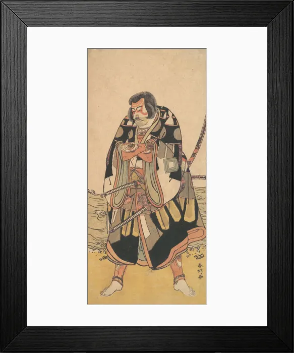 Framed Print : The Actor Ichikawa Danjuro V as a Warrior Near the Seashore, ca. 1790. Creator: Katsukawa Shunko Framed Print : The Actor Ichikawa Danjuro V as a Warrior Near the Seashore, ca. 1790. Creator: Katsukawa Shunko