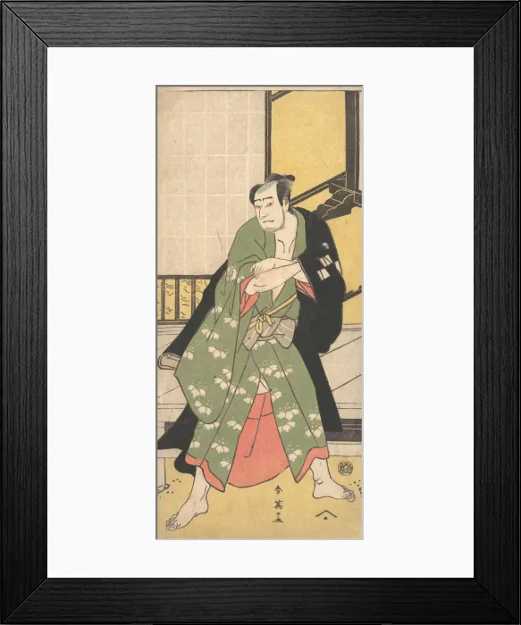 Framed Print : The Third Sawamura Sojuro as a Man Standing with Feet Spread Widely Apart, ca Framed Print : The Third Sawamura Sojuro as a Man Standing with Feet Spread Widely Apart, ca