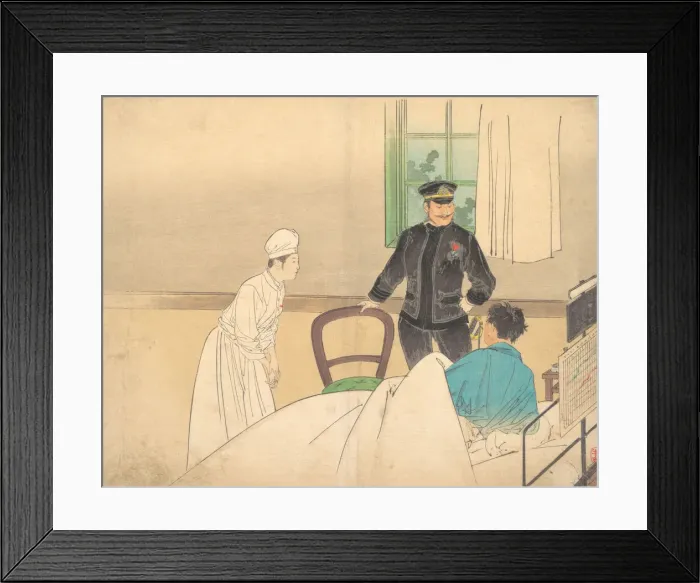 Framed Print : The Torpedo Officer (Suirai shikan), ca. 1900. Creator: Kajita Hanko Framed Print : The Torpedo Officer (Suirai shikan), ca. 1900. Creator: Kajita Hanko