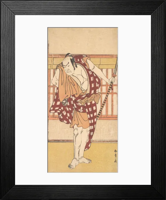 Framed Print : The Actor Nakamura Nakazo as a Kyokaku, ca. 1777. Creator: Shunsho