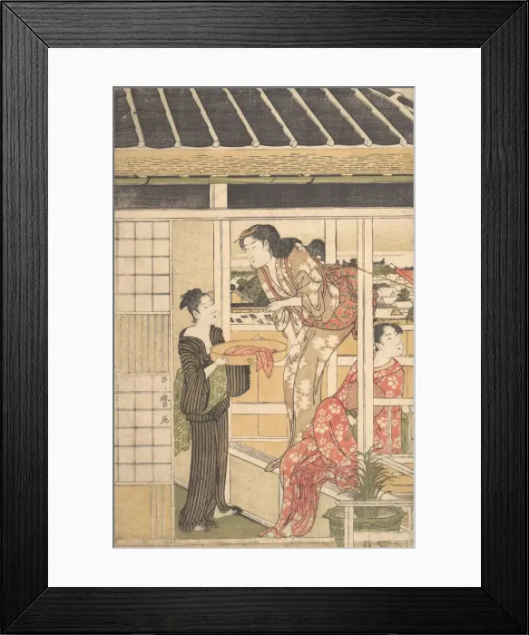 Framed Print : Washing Day, ca. 1788. Creator: Kitagawa Utamaro Framed Print : Washing Day, ca. 1788. Creator: Kitagawa Utamaro
