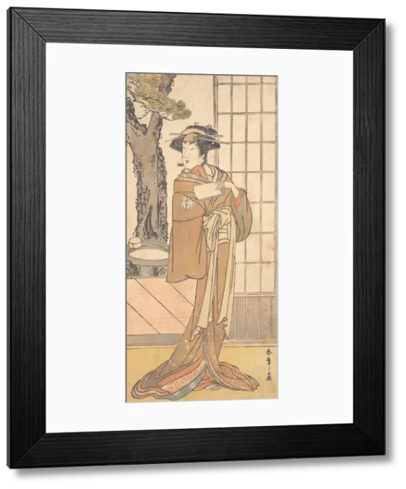 Framed Print : The Actor Segawa Kikunojo Third as an Oiran, ca. 1780. Creator: Shunsho Framed Print : The Actor Segawa Kikunojo Third as an Oiran, ca. 1780. Creator: Shunsho