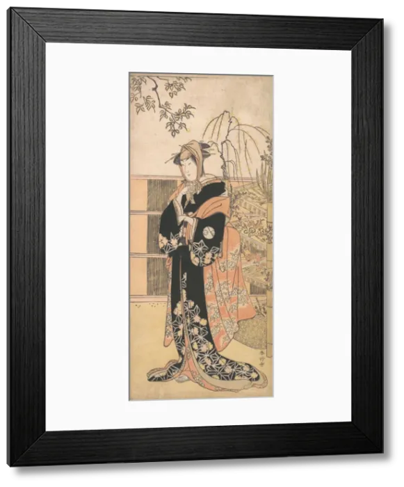 Framed Print : Kabuki Actor Segawa Kikunojo III in a Womans Role, ca. 1780s Framed Print : Kabuki Actor Segawa Kikunojo III in a Womans Role, ca. 1780s