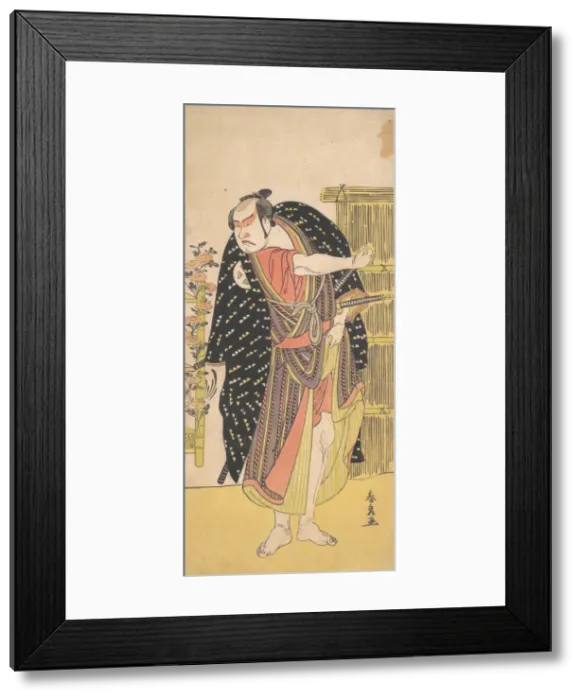 Framed Print : The Third Otani Hiroji as a Samurai Standing near a Tall Fence, ca. 1785 Framed Print : The Third Otani Hiroji as a Samurai Standing near a Tall Fence, ca. 1785