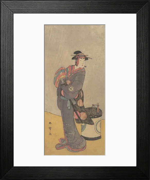 Framed Print : The Fourth Iwai Hanshiro as an Onnadate (Woman Kyokaku), ca. 1787-90. Creator: Shunsho Framed Print : The Fourth Iwai Hanshiro as an Onnadate (Woman Kyokaku), ca. 1787-90. Creator: Shunsho