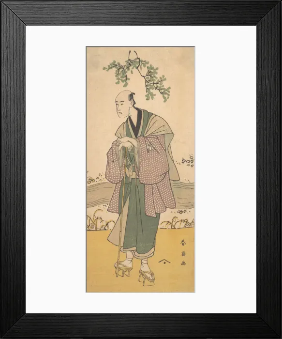 Framed Print : The Third Bando Hikosaburo as a Man Standing on the Bank of a River, ca. 1793 Framed Print : The Third Bando Hikosaburo as a Man Standing on the Bank of a River, ca. 1793