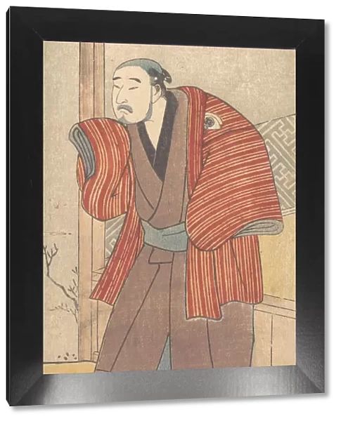 Onoe Matsusuke as a Servant Standing Beside a House, ca. 1793?. Creator: Katsukawa Shun'ei