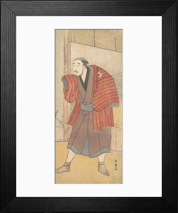 Framed Print : Onoe Matsusuke as a Servant Standing Beside a House, ca. 1793?. Creator: Katsukawa Shun'ei Framed Print : Onoe Matsusuke as a Servant Standing Beside a House, ca. 1793?. Creator: Katsukawa Shun'ei