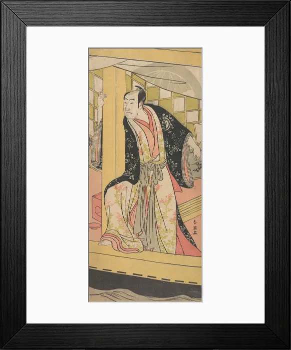 Framed Print : The Actor Sawamura Sojuro 3rd as a Man Standing in a Pleasure-boat, ca. 1790 Framed Print : The Actor Sawamura Sojuro 3rd as a Man Standing in a Pleasure-boat, ca. 1790