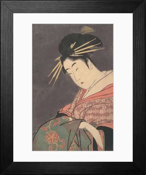 Framed Print : Hanaogi of the Gomeiro... ca. 1794-95. Creator: Kitagawa Utamaro Framed Print : Hanaogi of the Gomeiro... ca. 1794-95. Creator: Kitagawa Utamaro