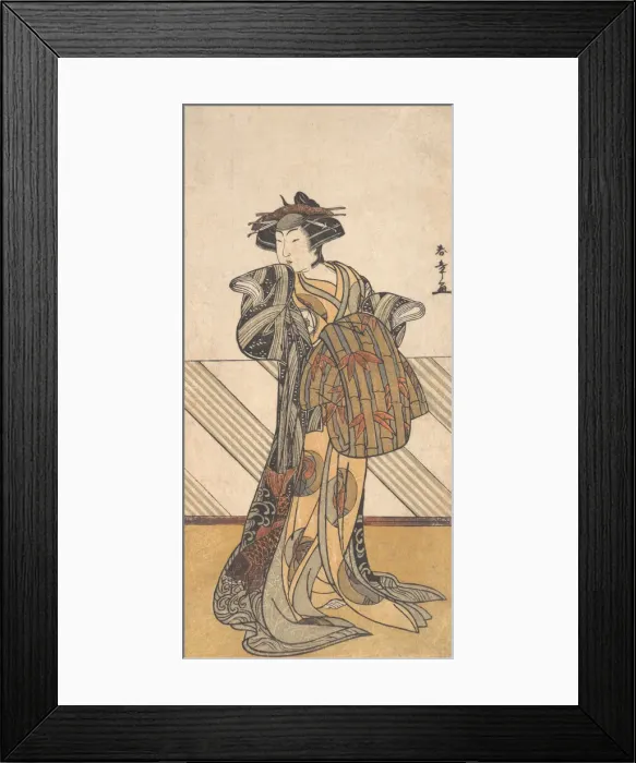 Framed Print : The Fourth Iwai Hanshiro as a Courtesan Dressed in a Pink Kimono, ca. 1778. Creator: Shunsho Framed Print : The Fourth Iwai Hanshiro as a Courtesan Dressed in a Pink Kimono, ca. 1778. Creator: Shunsho