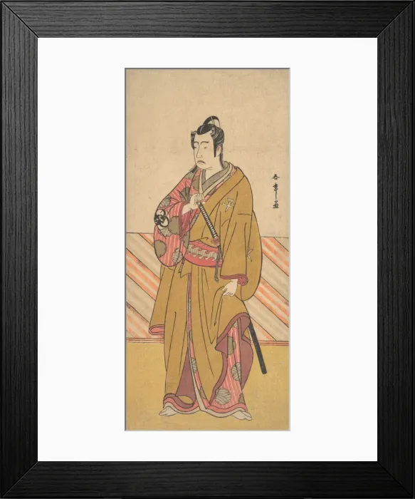 Framed Print : The Actor Bando Mitsugoro I as one of the Conen Otoko or Five Kyokaku, ca. 1778. Creator: Shunsho Framed Print : The Actor Bando Mitsugoro I as one of the Conen Otoko or Five Kyokaku, ca. 1778. Creator: Shunsho