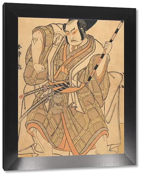 The Actor Nakamura Sukegoro II as a Samurai Disguised as a Shicho or Attendant... ca. 1778. Creator: Shunsho