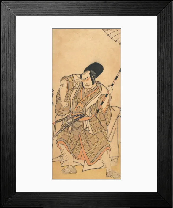 Framed Print : The Actor Nakamura Sukegoro II as a Samurai Disguised as a Shicho or Attendant... ca. 1778. Creator: Shunsho Framed Print : The Actor Nakamura Sukegoro II as a Samurai Disguised as a Shicho or Attendant... ca. 1778. Creator: Shunsho
