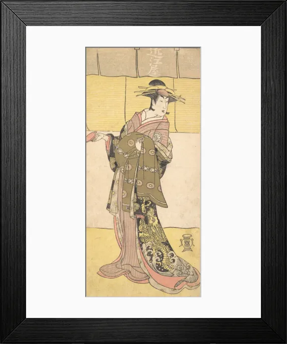 Framed Print : An Actor of the Segawa Line (Tomisaburo?) as a Courtesan, ca. 1790 Framed Print : An Actor of the Segawa Line (Tomisaburo?) as a Courtesan, ca. 1790