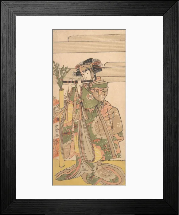 Framed Print : The Third Segawa Kikunojo as a Woman, ca. 1780. Creator: Katsukawa Shunjo Framed Print : The Third Segawa Kikunojo as a Woman, ca. 1780. Creator: Katsukawa Shunjo
