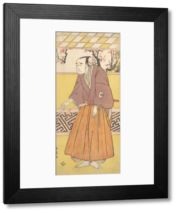 Framed Print : The Actor Onoye Matsusuke I, as a Man Holding a Closed Fan in His Right Hand, ca. 1780 Framed Print : The Actor Onoye Matsusuke I, as a Man Holding a Closed Fan in His Right Hand, ca. 1780