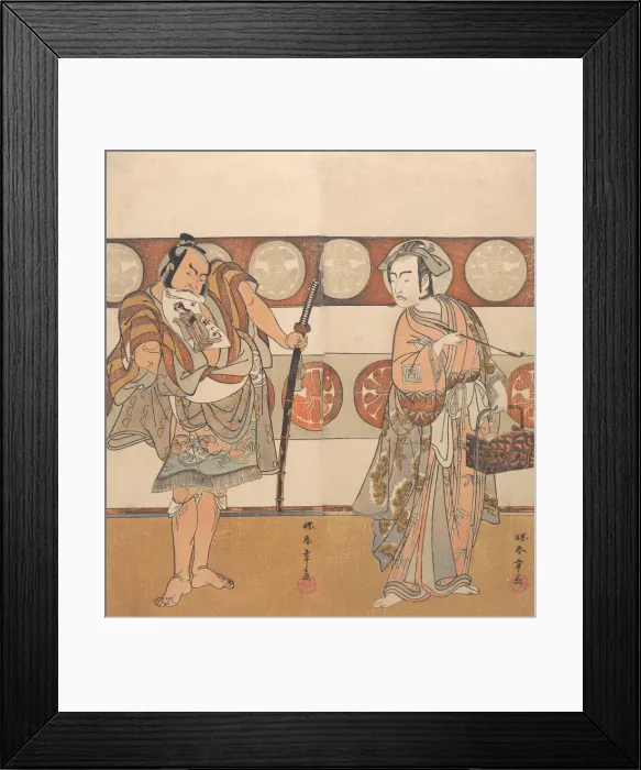Framed Print : The Actors Ichikawa Yaozo III and Nakamura Sukegoro II, ca. 1791. Creator: Shunsho Framed Print : The Actors Ichikawa Yaozo III and Nakamura Sukegoro II, ca. 1791. Creator: Shunsho