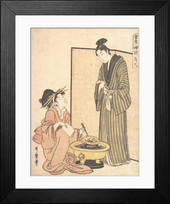 Framed Print : The Seventh Hour of the Night, ca. 1800. Creator: Kitagawa Utamaro Framed Print : The Seventh Hour of the Night, ca. 1800. Creator: Kitagawa Utamaro