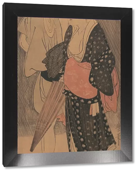 Couple in an Evening Shower... ca. 1800. Creator: Kitagawa Utamaro