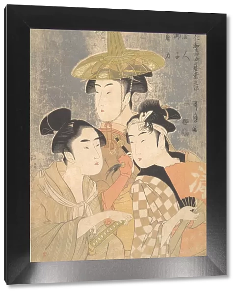 Seiro Niwaka Onna Geisha no Bu Tojin Shishi Sumo, ca. 1791. Creator: Kitagawa Utamaro
