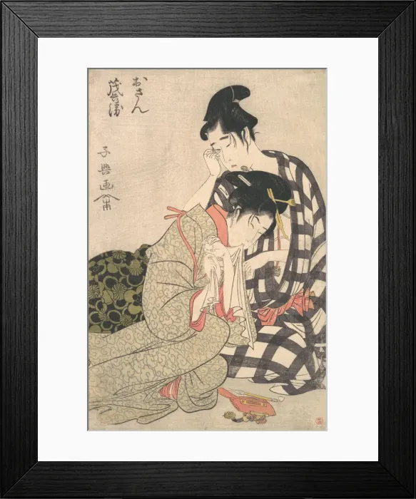 Framed Print : Disconsolate Lovers, ca. 1800. Creator: Momokawa Shiko Framed Print : Disconsolate Lovers, ca. 1800. Creator: Momokawa Shiko