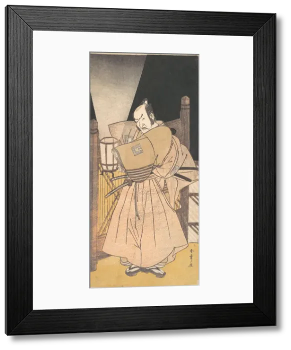 Framed Print : Ichikawa Danzo IV in the Role of a Samurai, ca. 1785. Creator: Shunsho Framed Print : Ichikawa Danzo IV in the Role of a Samurai, ca. 1785. Creator: Shunsho
