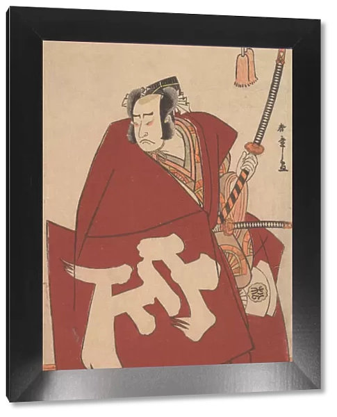 The Actor Onoe Matsusuke in Shibaraku in Deep Red Robes, ca. 1781. Creator: Shunsho