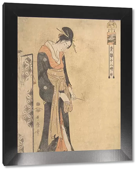 The Hour of the Ox (1 A. M. -3 A. M. ), ca. 1794. Creator: Kitagawa Utamaro