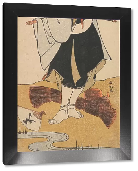 The First Nakamura Nakazo as a Ronin Samurai Attired in a Black Kimono, ca. 1784-88