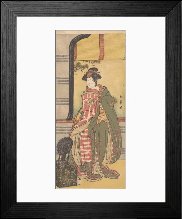 Framed Print : The Actor Segawa Kikunojo 3rd in a Female Role, ca. 1785. Creator: Katsukawa Shunjo Framed Print : The Actor Segawa Kikunojo 3rd in a Female Role, ca. 1785. Creator: Katsukawa Shunjo