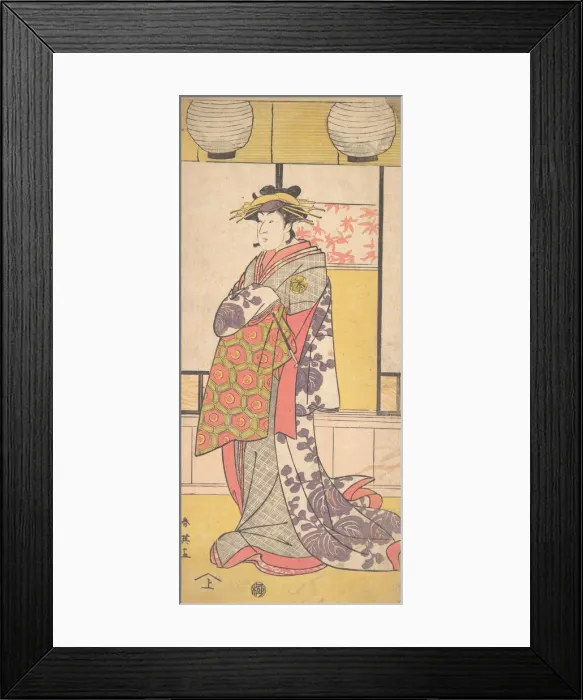 Framed Print : Nakayama Tatezo as a Courtesan Standing, Facing Toward the Left, ca. 1792-93 Framed Print : Nakayama Tatezo as a Courtesan Standing, Facing Toward the Left, ca. 1792-93