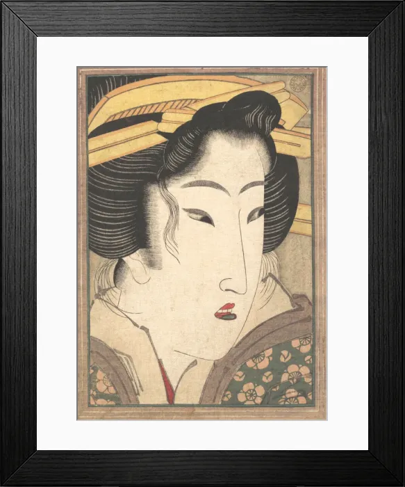 Framed Print : Head of a Beauty, ca. 1825. Creator: Ikeda Eisen Framed Print : Head of a Beauty, ca. 1825. Creator: Ikeda Eisen