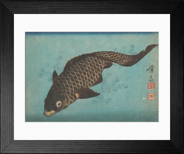 Framed Print : Koi, ca. 1842. Creator: Ikeda Eisen Framed Print : Koi, ca. 1842. Creator: Ikeda Eisen