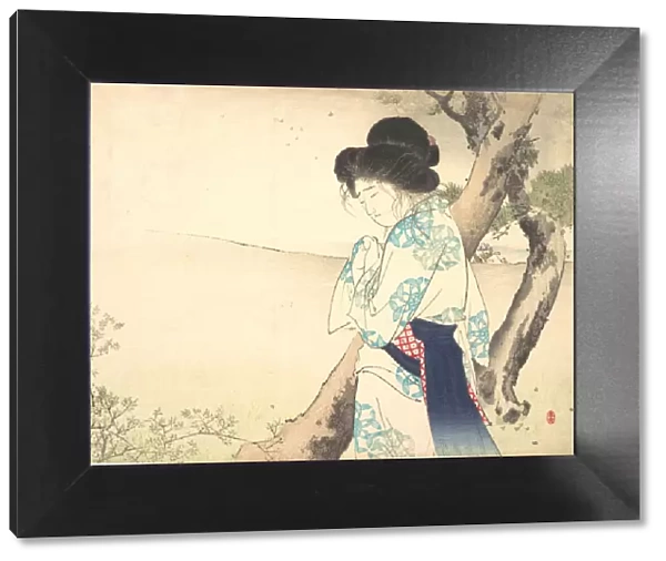 The Mad Woman of Yawata (Yawata no kyojo) from kuchie (frontispiece) of a novel, ca. 1905