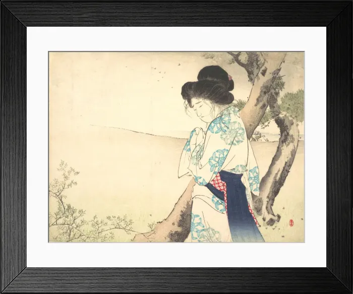 Framed Print : The Mad Woman of Yawata (Yawata no kyojo) from kuchie (frontispiece) of a novel, ca. 1905 Framed Print : The Mad Woman of Yawata (Yawata no kyojo) from kuchie (frontispiece) of a novel, ca. 1905