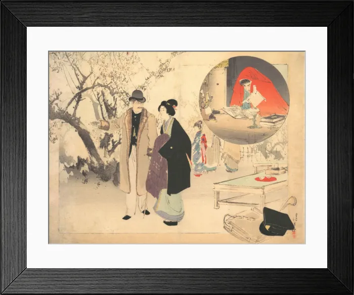 Framed Print : The Demon Gold (Konjiki yasha), ca. 1903. Creator: Mizuno Toshikata Framed Print : The Demon Gold (Konjiki yasha), ca. 1903. Creator: Mizuno Toshikata