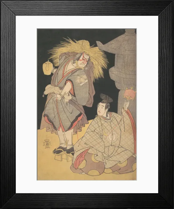 Framed Print : Scene from the Drama Yuki-motsu-take Furisode Genji, December 1785 Framed Print : Scene from the Drama Yuki-motsu-take Furisode Genji, December 1785