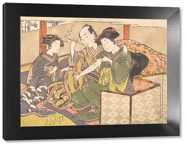 Servant Applying Medicinal to Geishas Arm, late 18th century. Creator: Kitao Shigemasa