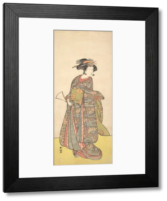 Framed Print : The First Nakamura Tomijuro as a Woman, probably 1777. Creator: Katsukawa Shunko Framed Print : The First Nakamura Tomijuro as a Woman, probably 1777. Creator: Katsukawa Shunko