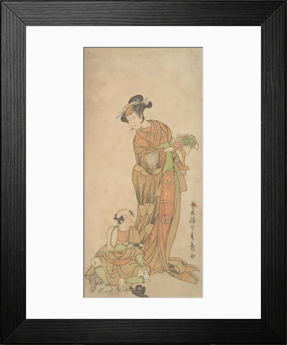 Framed Print : The Second Yamashita Kinsaku in the Role of Shigenoi, summer, 1772. Creator: Shunsho Framed Print : The Second Yamashita Kinsaku in the Role of Shigenoi, summer, 1772. Creator: Shunsho