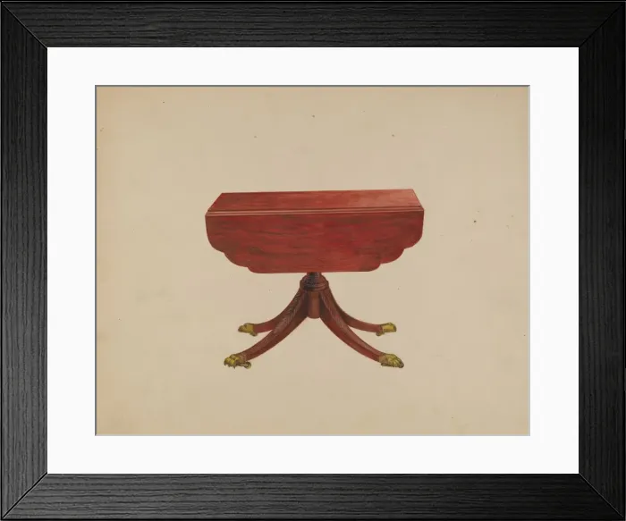 Framed Print : Table Pedestal, 1936. Creator: Arthur Johnson Framed Print : Table Pedestal, 1936. Creator: Arthur Johnson