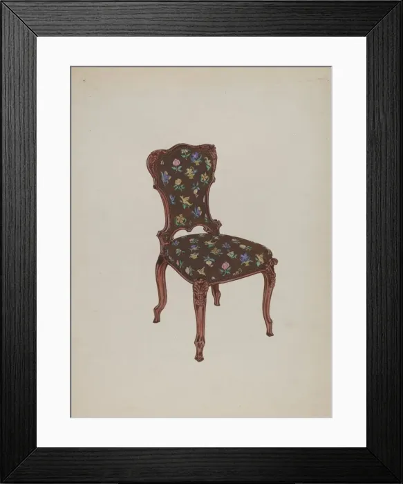 Framed Print : Chair, c. 1936. Creator: Florence Huston Framed Print : Chair, c. 1936. Creator: Florence Huston